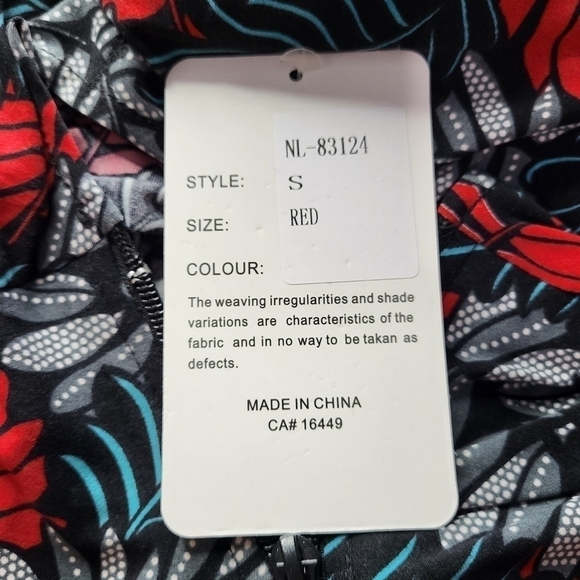 Fiori Black/Grey/Red Two-Piece Cardigan & Tank Size Sm - Picture 8 of 12